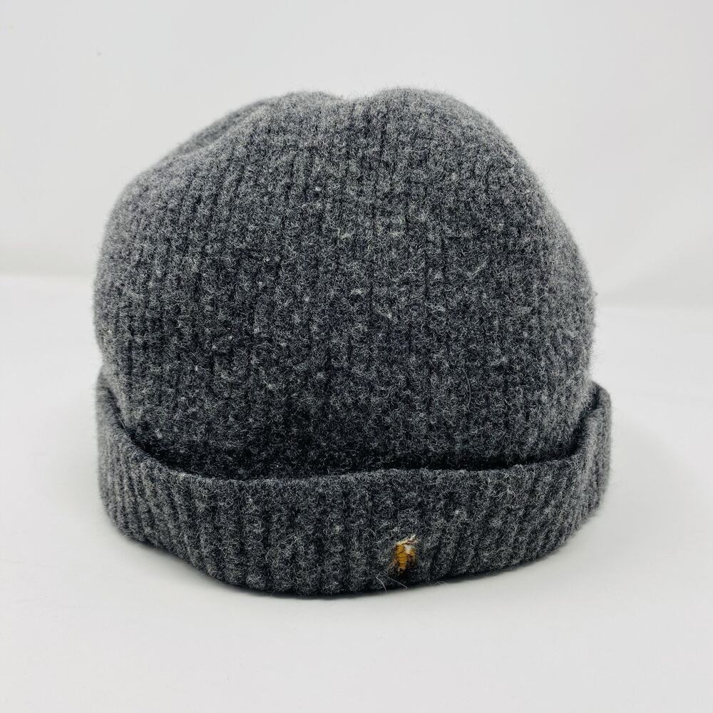 Polo Ralph Lauren Beanie Hat Men's Gray 100% Merino Wool